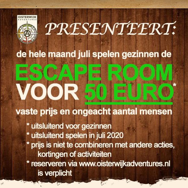 Escape Room voor 50 euro