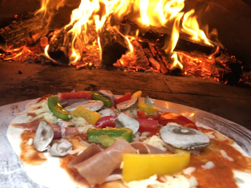 Pizza in de oven